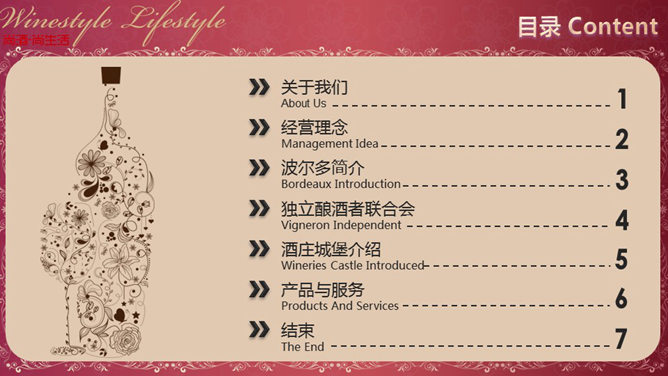 紅酒介紹PPT 模板下載 | 天天瘋PPT