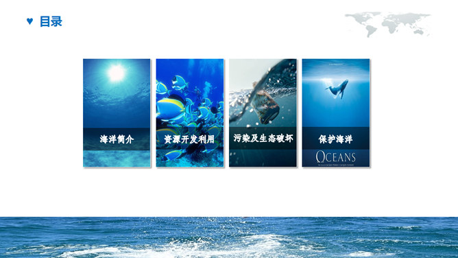 海洋環境保護宣傳PPT模板