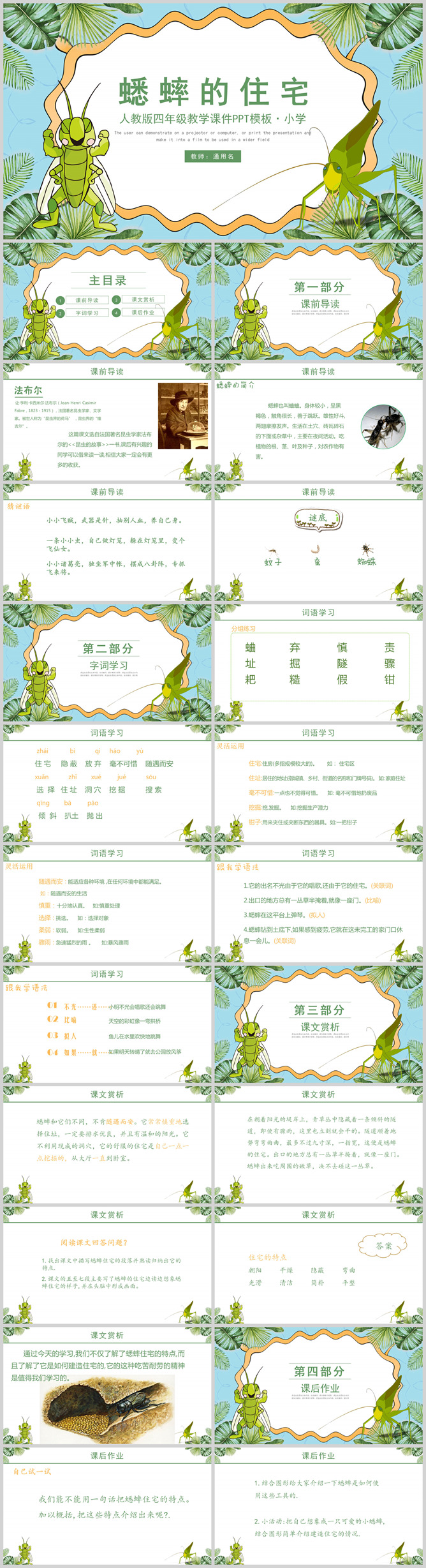 蟋蟀的住宅PPT课件