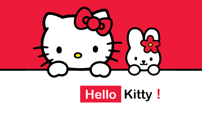 hello Kitty可爱kitty猫PPT模板