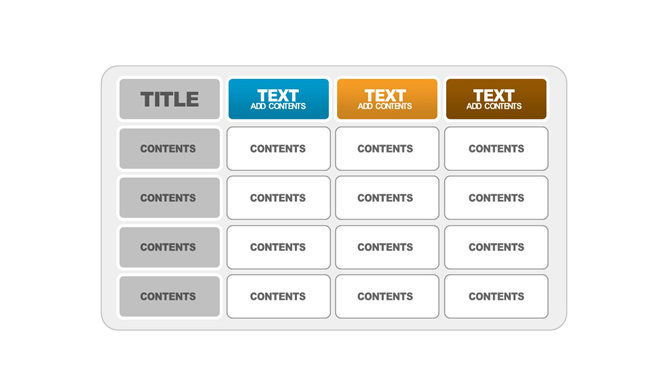 大气PowerPoint表格模板 – 闪闪PPT