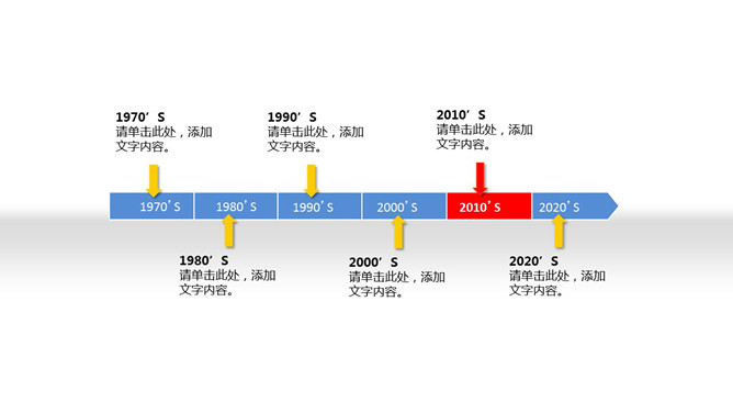 重点强调年份时间线PPT素材