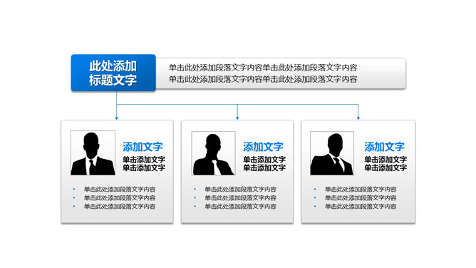 带人物照片的组织结构PPT