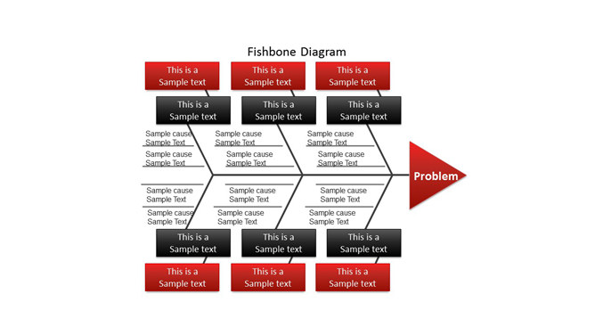 详细的鱼骨图PPT模板