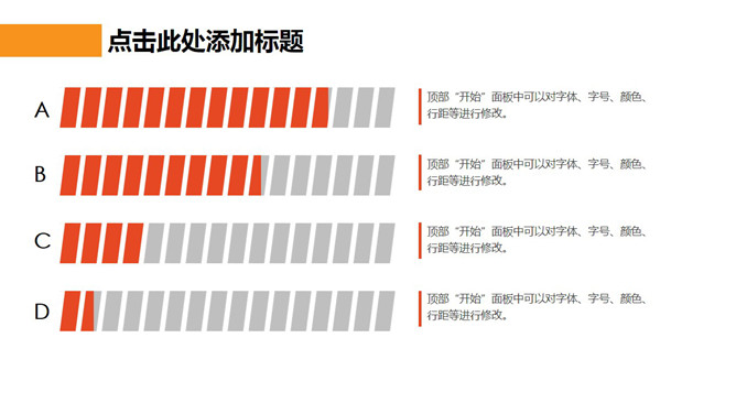 创意手机电量PPT条形图模板