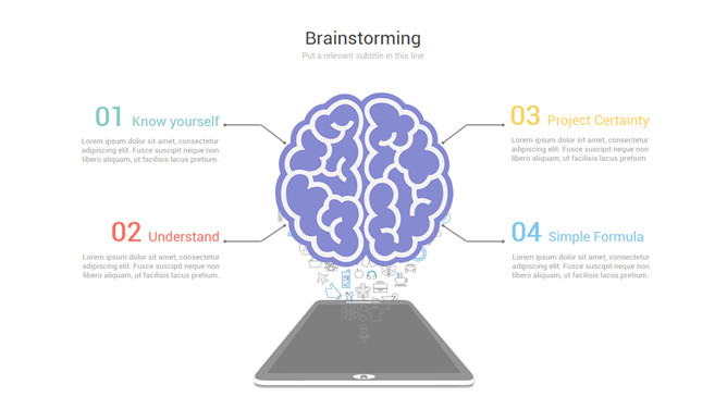大脑头脑风暴PPT图形素材