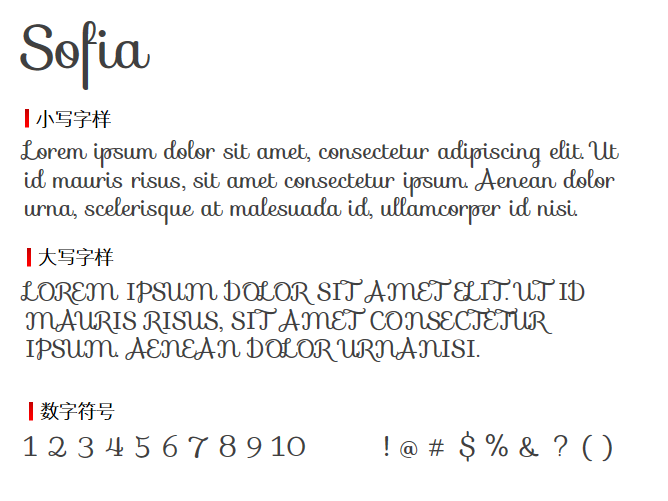 Sofia字体