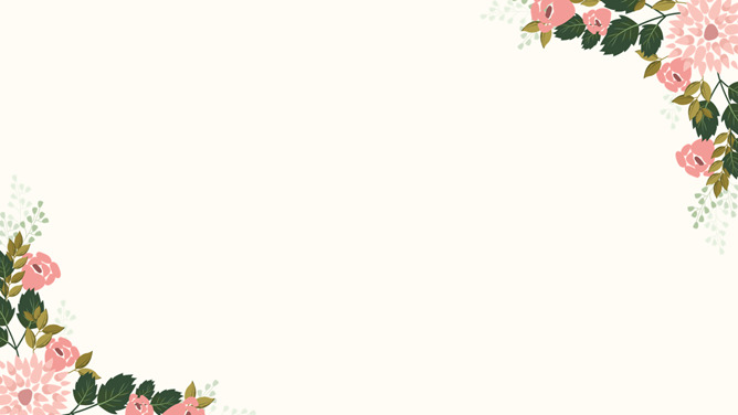 花朵花草PPT边框背景图片
