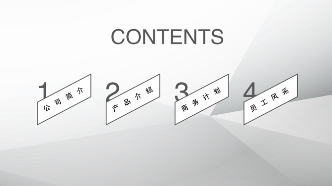 互联网大气极简灰黑公司介绍商务PPT模板