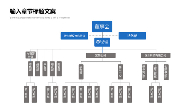 组织结构构架图PPT素材