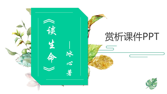 谈生命PPT课件
