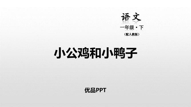 小公鸡和小鸭子PPT课件4