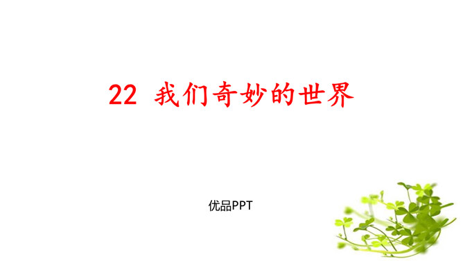 我们奇妙的世界PPT课件7