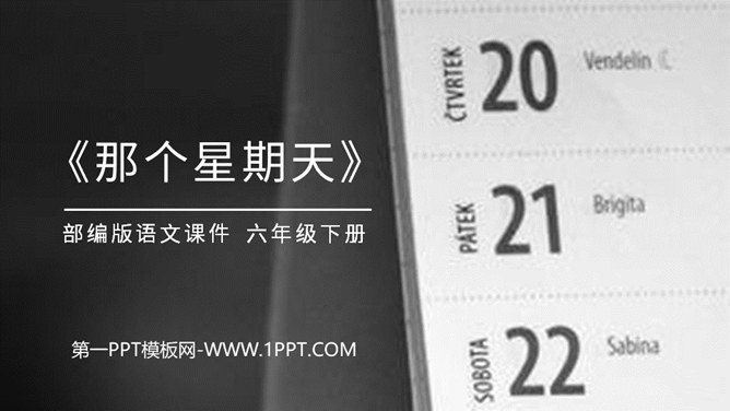 那个星期天PPT课件6