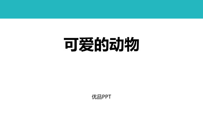 可爱的动物PPT课件1