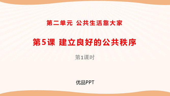建立良好的公共秩序PPT课件2
