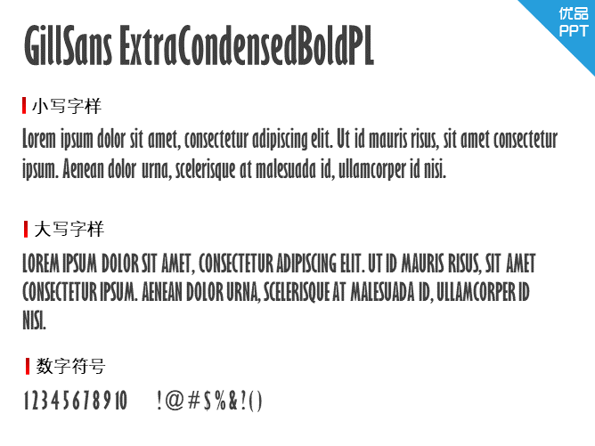 GillSans ExtraCondensedBoldPL