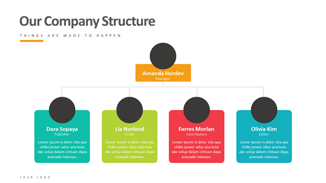 公司组织构架图PPT素材