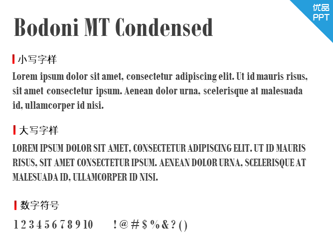 Bodoni MT Condensed